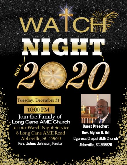 Long Cane AME Church Watch Night Service